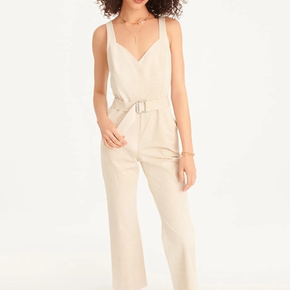 Linen Belted Jumpsuit size M - Picture 3 of 4